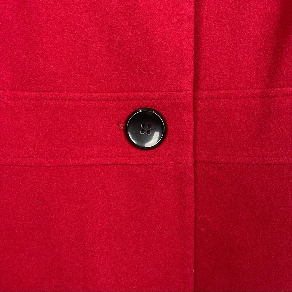 East 5th Red Blazer Jacket Classic Career Minimalist Holiday Wool Blend Large - Picture 2 of 8